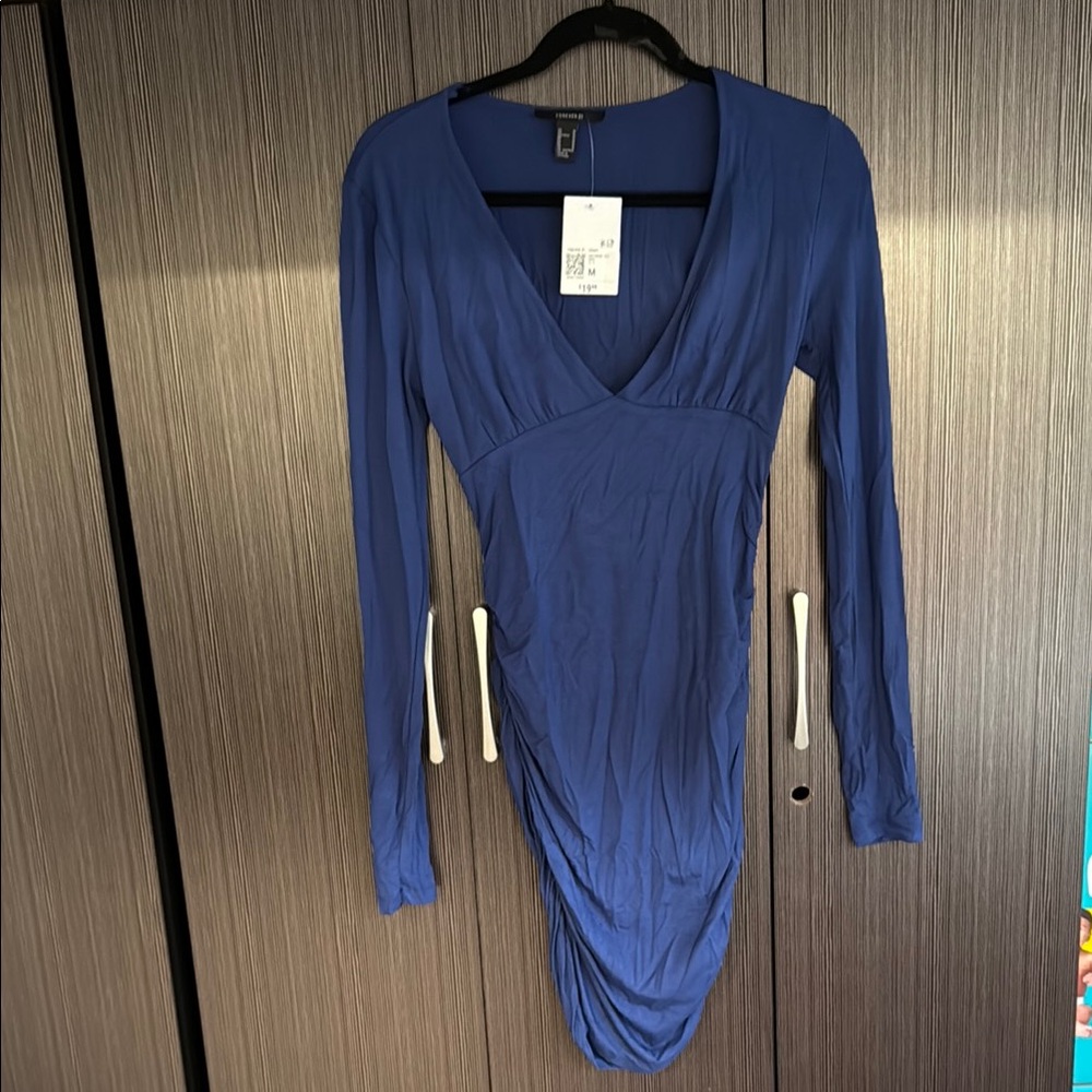 Forever 21 Blue Long Sleeve Dress